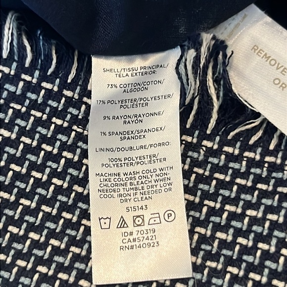 LOFT Sleeveless Blue Tweed Dress - Picture 13 of 13